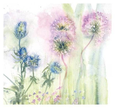 Penny Silverthorne - flowers - mini card
