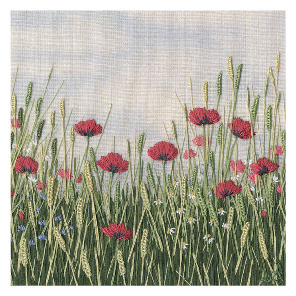 Jo Butcher - poppies - mini card