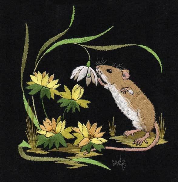 Helen M Stevens - Mouse and aconites