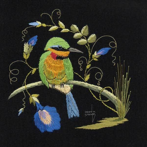 Helen M Stevens - Bee-eater Embroidery