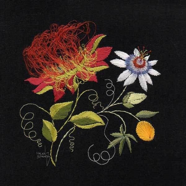 Helen M Stevens - Passionflower Embroidery