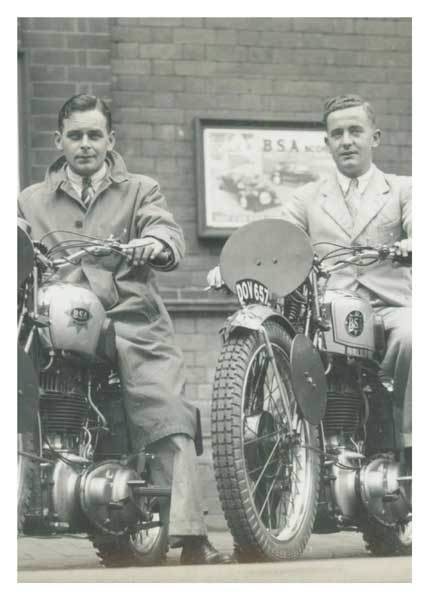 BSA motorcycles Black &amp; white photo