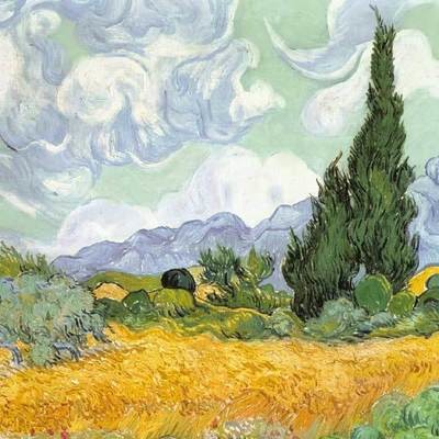 Wheatfield with Cypresses by Van Gogh