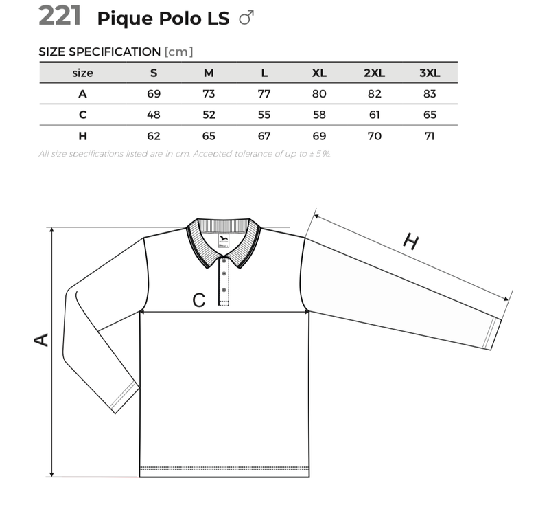 PÁNSKÉ POLO triko s dlouhým rukávem Baltimore