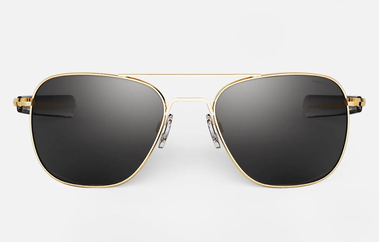 Aviator AF058 Regular 55mm 23K Gold &amp; American Gray Polarized
