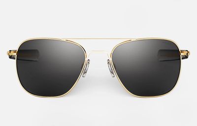 Aviator AF058 Regular 55mm 23K Gold &amp; American Gray Polarized