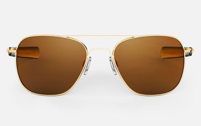 Aviator AF107 Large 58mm 23k Gold &amp; American Tan Polarized