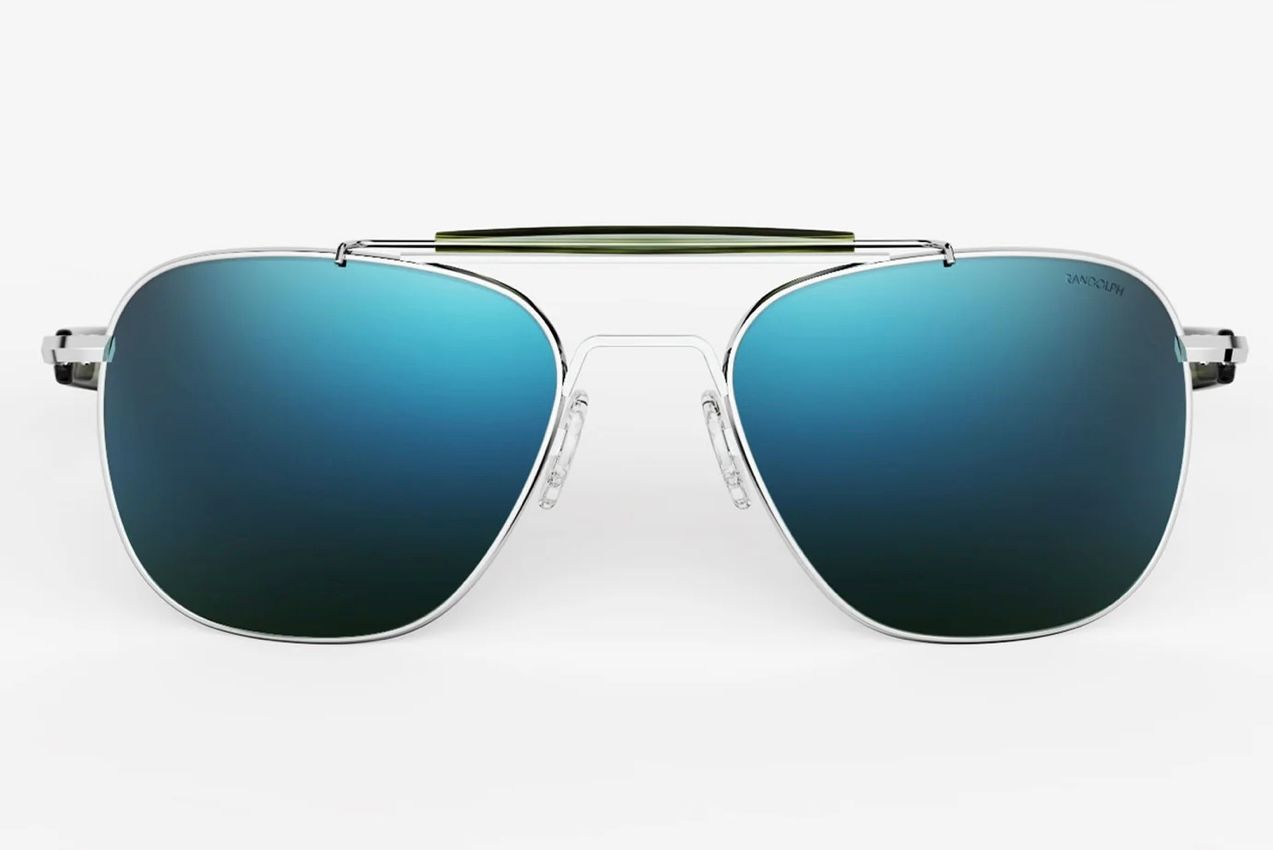 Aviator II AT006 Regular 55mm Bright Chrome &amp; Cobalt Polarized