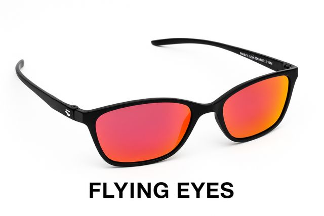 Flying Eyes Sunglasses Athene - Matte Black Frame, Mirrored Sunset Lenses
