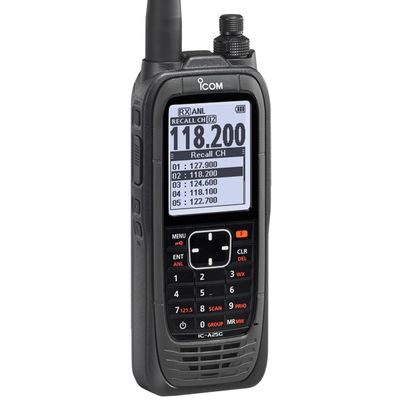ICOM Aviation Radio Handheld IC-A25CE (#33) Lite - 8.33 &amp; 25 kHz Channel Spacing, COM Channels