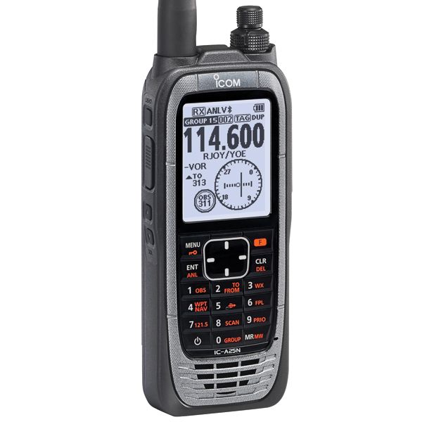 ICOM Aviation Radio Handheld IC-A25NE - NAV &amp; COM Channels, GPS Receiver, Bluetooth