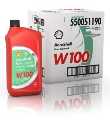 Aeroshell W100 vliegtuigmotorolie 6 flessen