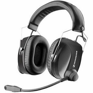 Sennheiser luchtvaartheadset met microfoon en oorkussens

