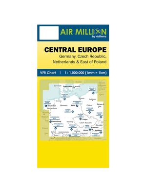 Air Million VFR-kaart Europa – overzichtskaart luchtvaart 1:1.000.000 met gele omslag