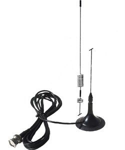 Compacte magneetvoetantenne Albrecht AE Miniscan MAG met BNC-connector en 2,7 meter kabel, geschikt voor scannergebruik en IC