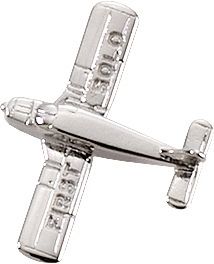 Luchtvaartspeld voor piloten – First Solo pin in zilver/goudkleur
