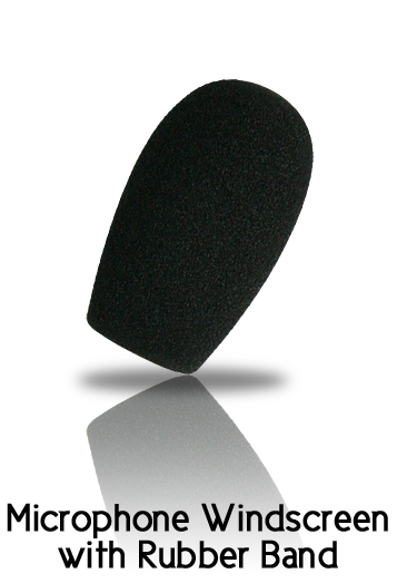 Zwarte schuimrubberen microfoon windscreen voor luchtvaartheadsets – past op o.a. David Clark, Bose, RayTalk, ASA, AvComm. 