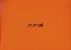 Oranje vliegtuigjournaal voor registratie van vluchtgegevens en onderhoud