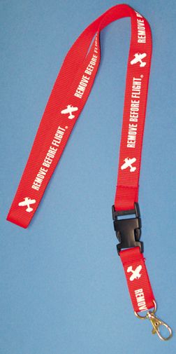 Remove Before Flight Lanyard met afneembare clip – rood