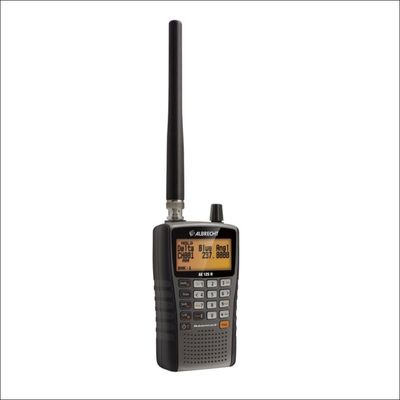 Albrecht AE 125H airband scanner with BNC antenna and accessories
