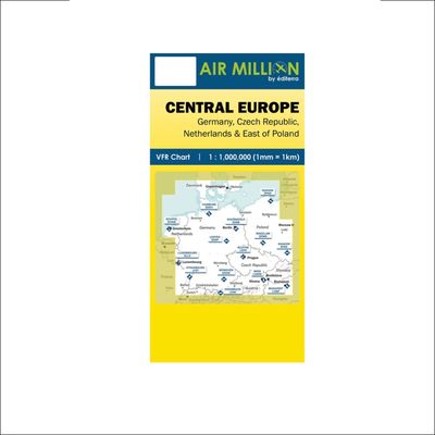 VFR chart scale 1:1,000,000 – aviation map paper folded
