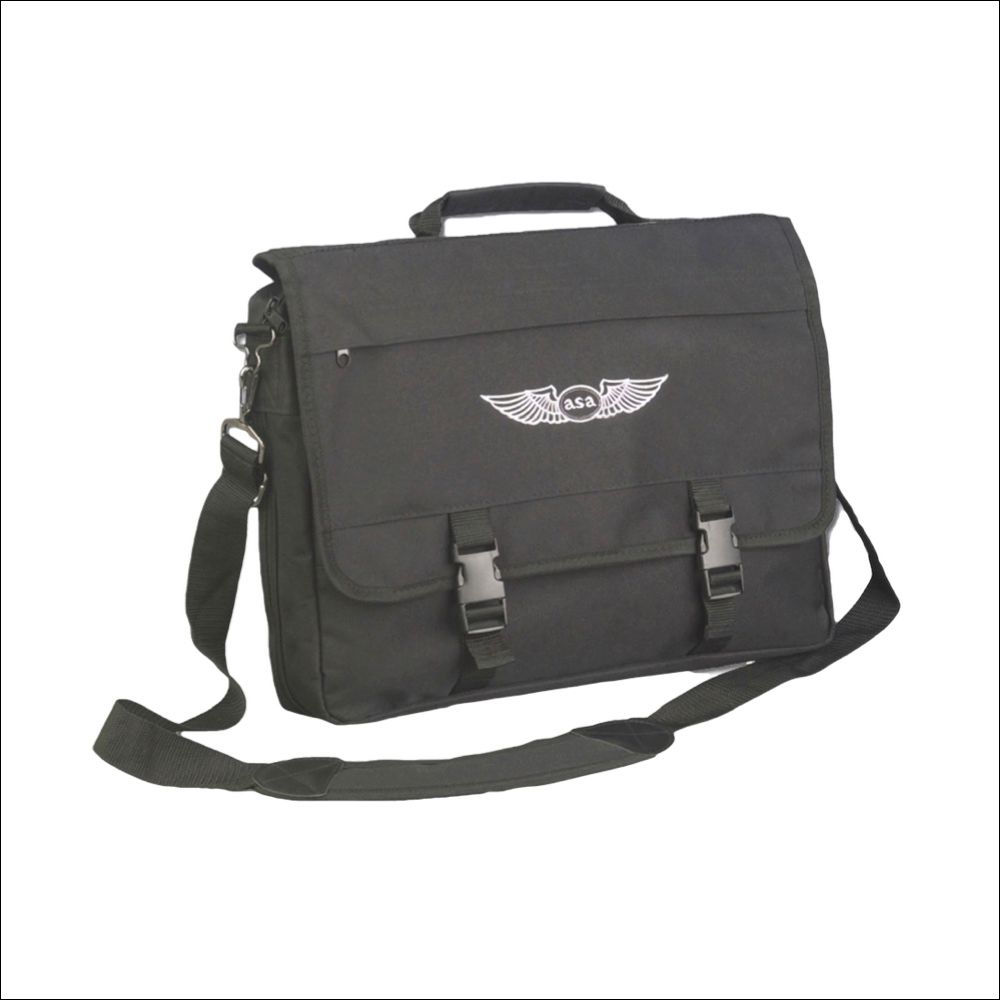 This Flight Briefcase features an expandable, zippered main compartment with room for all ground and flight school necessitie