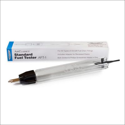 6-inch fuel tester with screwdriver – transparent aviation fuel sampler