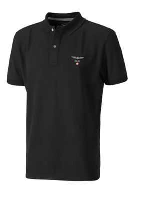 PILOT Polo Shirt – 100% cotton, black (M to XXL)