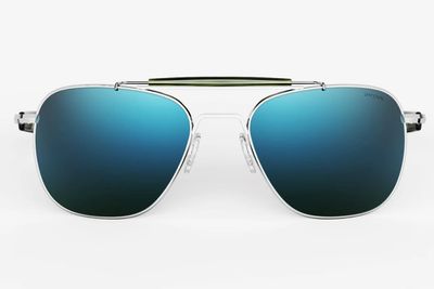 Aviator II AT006 55mm – Bright Chrome – Cobalt polarized glass lenses Aviator II sunglasses AT006 55mm – Bright Chrome with Cobalt polarized glass lenses – pilot style