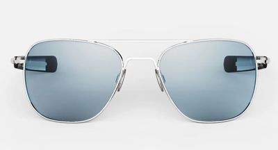 Aviator AF233 55mm – 23k White Gold – Blue Hydro glass lenses (non-polarized) Aviator sunglasses AF233 55mm – 23k White Gold with Blue Hydro glass lenses – non-polarized – pilot style