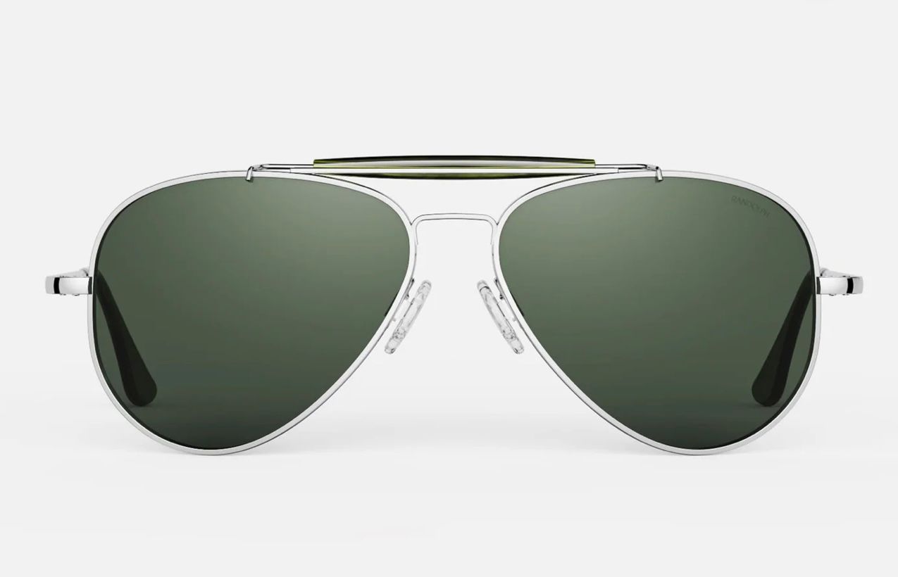 Randolph Sportsman SP004 sunglasses – Regular 57mm, Bright Chrome with AGX polarized lenses