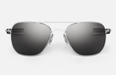 Aviator AF075 Regular 55mm – Bright Chrome & American Gray Non-Polarized Aviator AF075 Regular 55mm sunglasses – Bright Chrome & American Gray non-polarized – BanAir Pilotshop