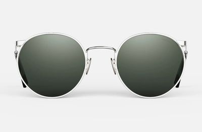 Sun P3043 sunglasses 51mm – 23k White Gold with AGX polarized glass lenses – vintage pilot style