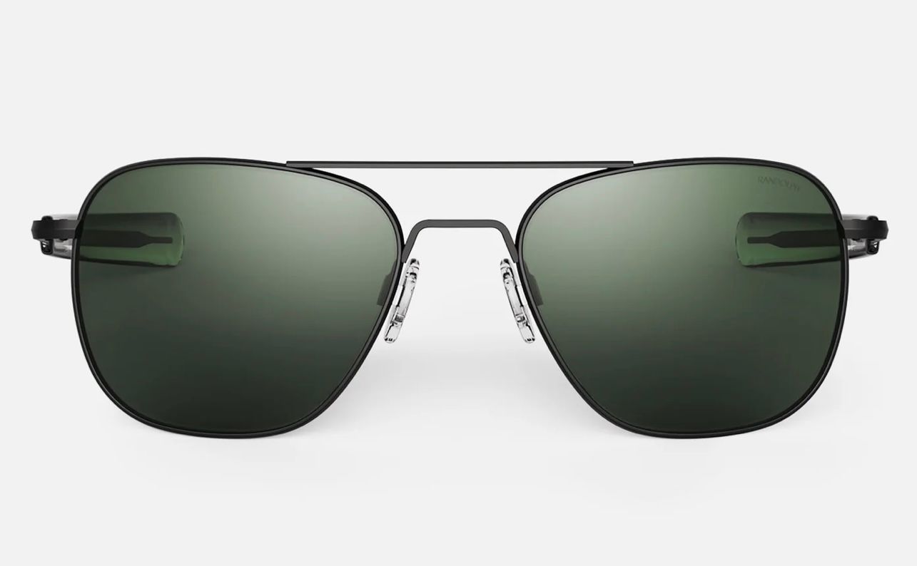 Aviator AF119 Large 58mm sunglasses – Matte Black &amp; AGX Polarized – BanAir Pilotshop