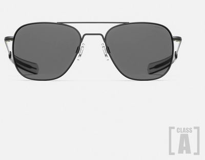 Class A Aviator AF414 58mm – Midnight Force – American Gray glass lenses (non-polarized) Class A Aviator sunglasses AF414 58mm – Midnight Force with American Gray SkyTec™ glass lenses – non-polarized – pilot style