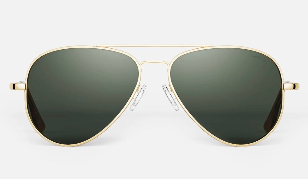Concorde sunglasses CR101 61mm – 23k Gold with AGX glass lenses – non-polarized – pilot style