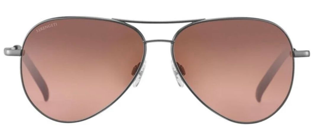 Serengeti Carrara sunglasses 8453 Satin Dark Gunmetal – aviator style
