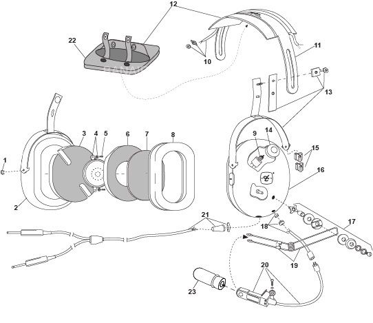 Replacement spare parts – accessories and spares for headsets