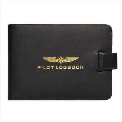 Logbook cover black – eco leather with sleeves and pen holder