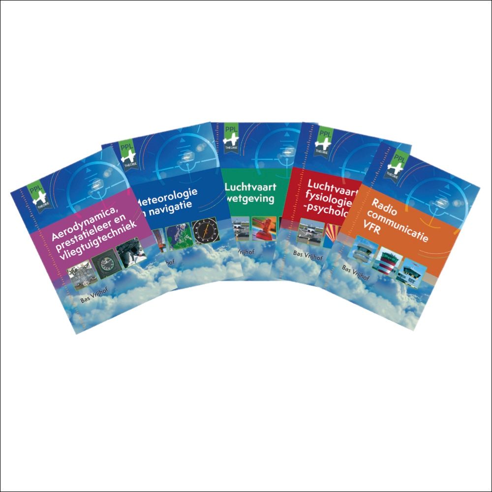 Bundle 5 Bas Vrijhof books + Practical Flight Instruction – LAPL/PPL (book set)