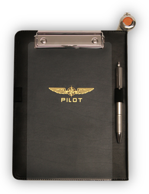 I-PILOT kneeboard for tablets 9–11 inch – eco-leather pilot kneeboard