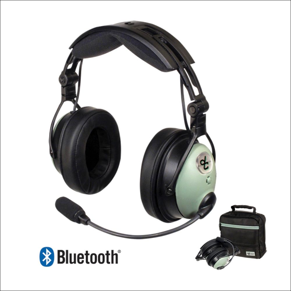 David Clark ONE-X ANR headset with Bluetooth and Active Noise Reduction – lightweight pilot headset