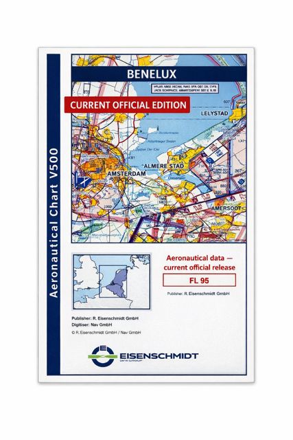 Aeronautical Chart V500 Benelux – ICAO 1:500,000 VFR Chart | BanAir ...