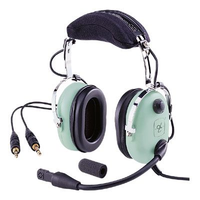 David Clark H10-13.4 aviation headset with gel ear seals and electret microphone boom