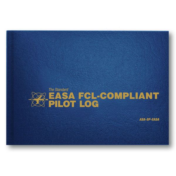 Hardcover EASA Pilot Logbook blue