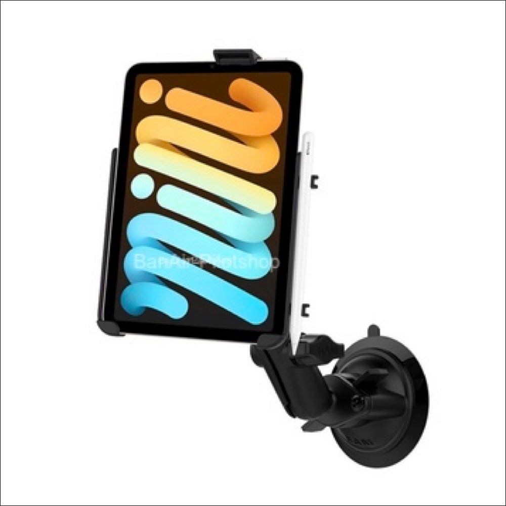 “RAM suction mount for iPad mini 6 – aviation iPad mount with twist-lock”