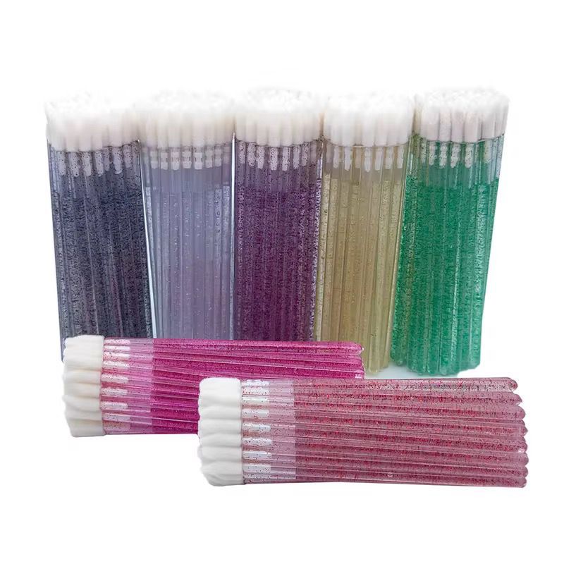 100 Pieces Glitter Crystal Lip Brushes