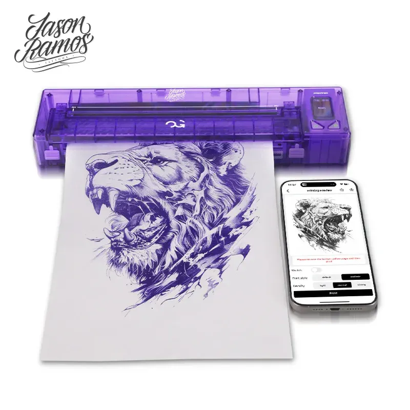 Fury Wireless Tattoo Transfer Stencil Printer Purple