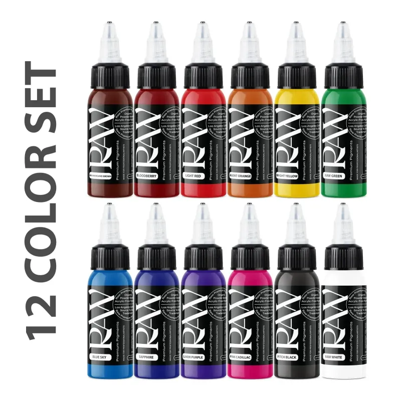 Raw Inks - Basic Set 12 Bottles