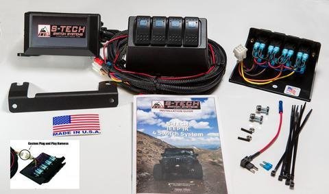 Featured Product - S-TECH Jeep JK 4 position Switch Kit w/ Plug and Play custom wire harness (07-17)